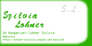 szilvia lohner business card